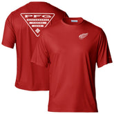 Detroit Red Wings Columbia PFG Terminal Tackle Omni-Shade T-Shirt - Red | US 203863732
