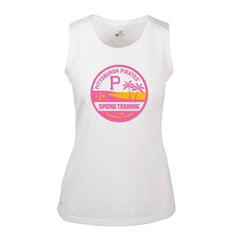 Pittsburgh Pirates Levelwear Women's Macy Spring Training Badge Bold Tank Top - White Tanks