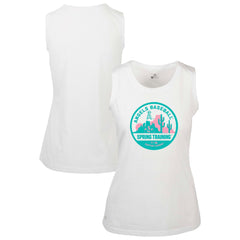 Los Angeles Angels Levelwear Women's Macy Spring Training Badge Bold Tank Top - White Tanks
