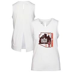 Milwaukee Brewers Levelwear Women's 2026 Spring Training Paisley Ball Bold Tank - White Tanks