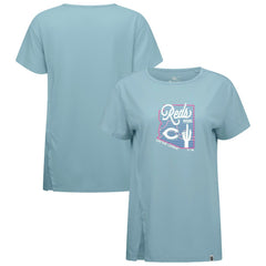 Cincinnati Reds Levelwear Women's Influx Spring Training Sunrise Bold T-Shirt - Blue T-shirts