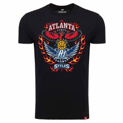 AJ Styles Sportiqe Atlanta Hawks Tri-Blend T-Shirt Black