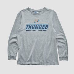Oklahoma City Thunder NBA 2010s Long Sleeve T-shirt Heather Gray Vintage - Vintage
