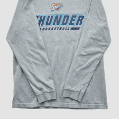 Oklahoma City Thunder NBA 2010s Long Sleeve T-shirt Heather Gray Vintage - Vintage