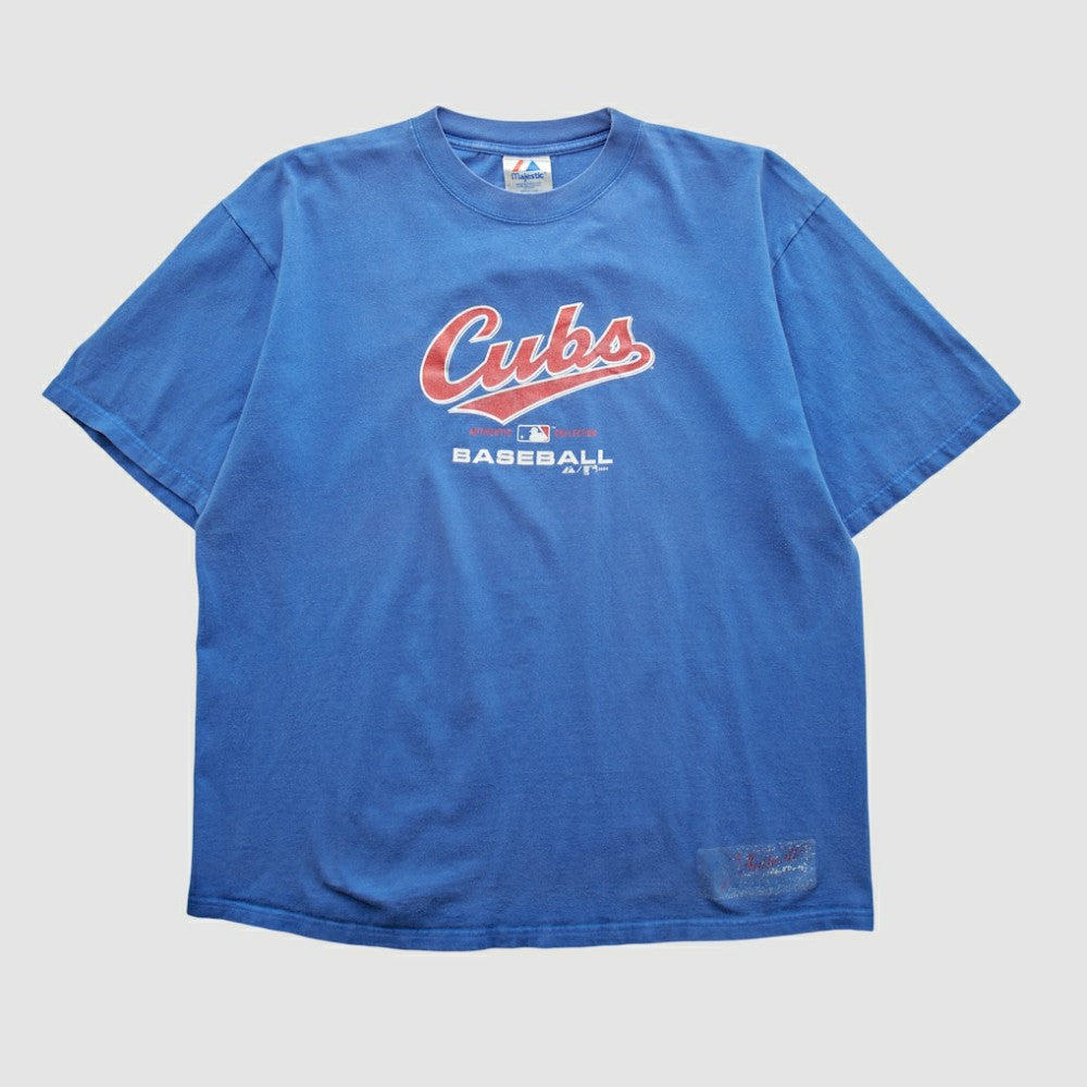 Chicago Cubs Majestic 2004 T-shirt - Blue - Vintage T-shirts