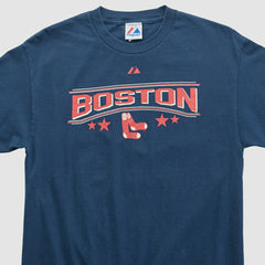 Boston Red Sox Majestic 2007 T-shirt - Navy - Vintage T-shirts