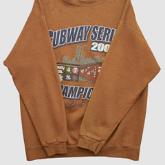 New York Yankees Puma 2000 Pullover Sweatshirt - Clay - Vintage Pullover