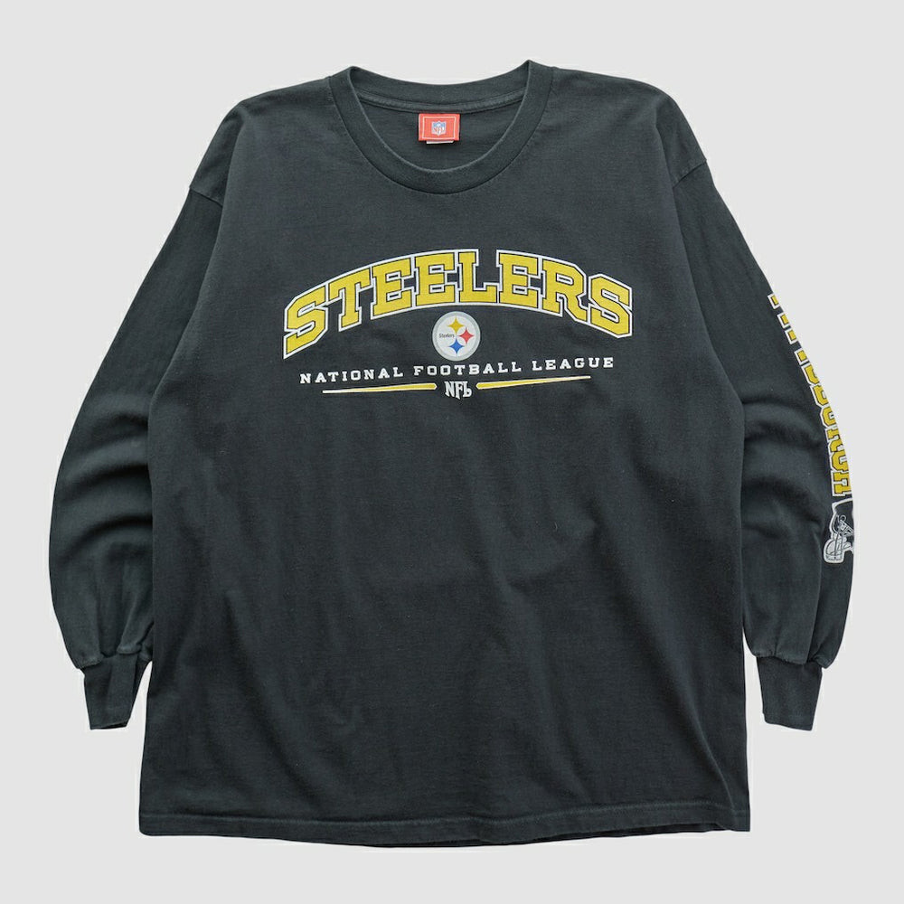Pittsburgh Steelers NFL 2000s Long Sleeve T-shirt - Black T-shirts