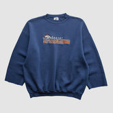Denver Broncos Logo Athletic 90s Pullover Sweatshirt - Navy Pullover