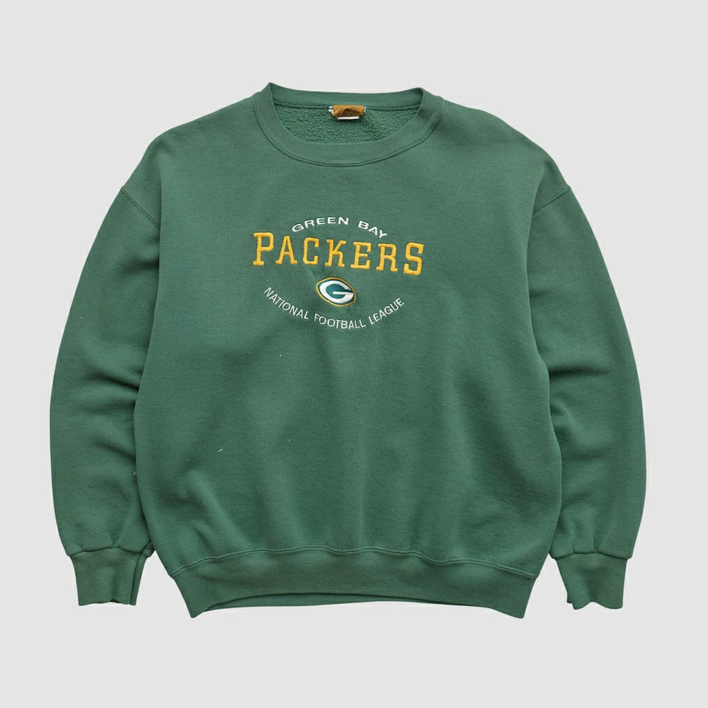 Green Bay Packers Nutmeg 90s Pullover Sweatshirt - Green Pullover