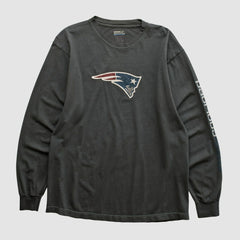 New England Patriots Reebok 2000s Long Sleeve T-shirt - Charcoal T-shirts