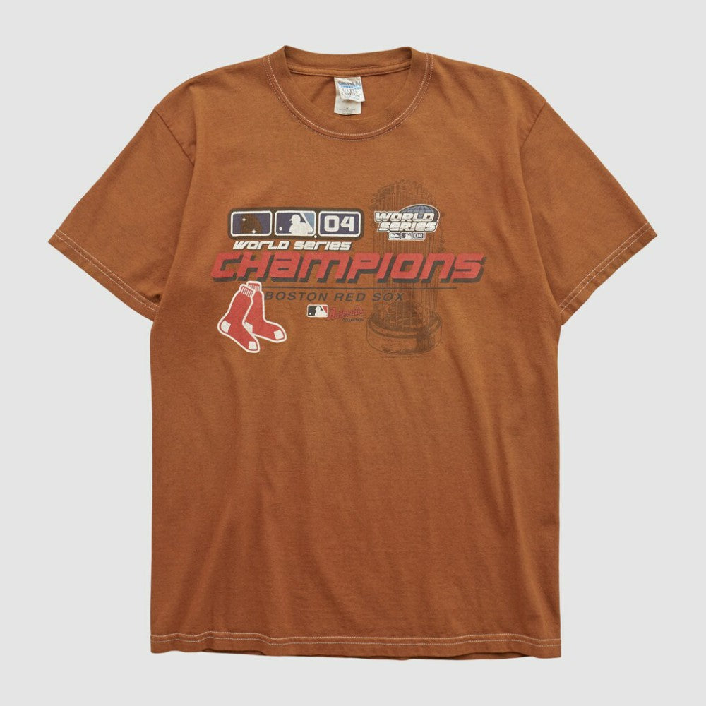 Boston Red Sox Gildan 2004 T-shirt - Clay - Vintage T-shirts