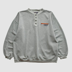 Denver Broncos Starter 90s Pullover Sweatshirt - Heather Gray Pullover