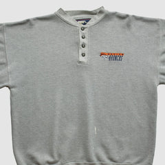 Denver Broncos Starter 90s Pullover Sweatshirt - Heather Gray Pullover