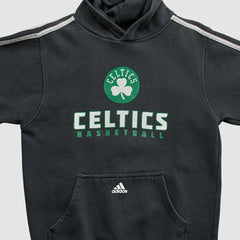 Boston Celtics 2010s Hooded Pullover Sweatshirt Black Vintage - Adidas