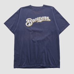 Milwaukee Brewers Majestic 2000s T-shirt - Navy - Vintage T-shirts
