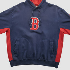Boston Red Sox Majestic 2000s Hooded Pullover Sweatshirt - Navy - XVintage Pullover
