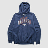 Denver Broncos Pro Player 90s Hooded Pullover Sweatshirt - Navy Pullover