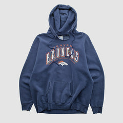 Denver Broncos Pro Player 90s Hooded Pullover Sweatshirt - Navy Pullover