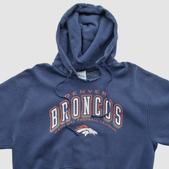Denver Broncos Pro Player 90s Hooded Pullover Sweatshirt - Navy Pullover