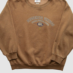 Minnesota Vikings Logo Athletic 2000s Pullover Sweatshirt - Clay Pullover