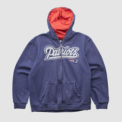 New England Patriots NFL 2010s Hooded Full Zip Sweatshirt - Navy Sweatshirts
