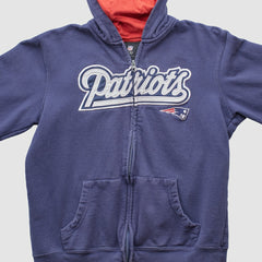 New England Patriots NFL 2010s Hooded Full Zip Sweatshirt - Navy Sweatshirts