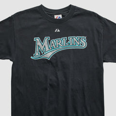 Miami Marlins Majestic 2000s T-shirt - Black - Vintage T-shirts