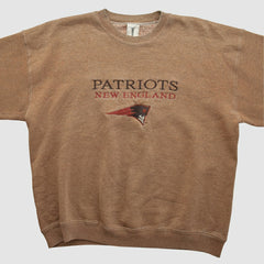 New England Patriots Jostens 90s Pullover Sweatshirt - Clay Pullover