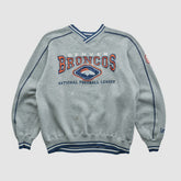 Denver Broncos Lee Apparel 90s Pullover Sweatshirt - Heather Gray Pullover