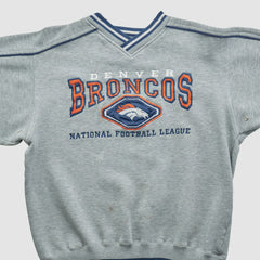 Denver Broncos Lee Apparel 90s Pullover Sweatshirt - Heather Gray Pullover