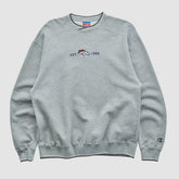 Denver Broncos Champion 2000s Pullover Sweatshirt - Heather Gray Pullover