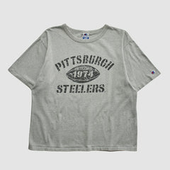 Pittsburgh Steelers Champion 90s T-shirt - Heather Gray T-shirts