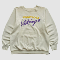 Minnesota Vikings Logo 7 80s Pullover Sweatshirt - White Pullover