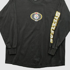 Pittsburgh Steelers NFL 2000s Long Sleeve T-shirt - Black T-shirts
