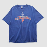 World Series Champions Majestic 2008 T-shirt - Blue - Vintage T-shirts