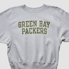 Green Bay Packers Champion 2000s Pullover Sweatshirt - Heather Gray Pullover