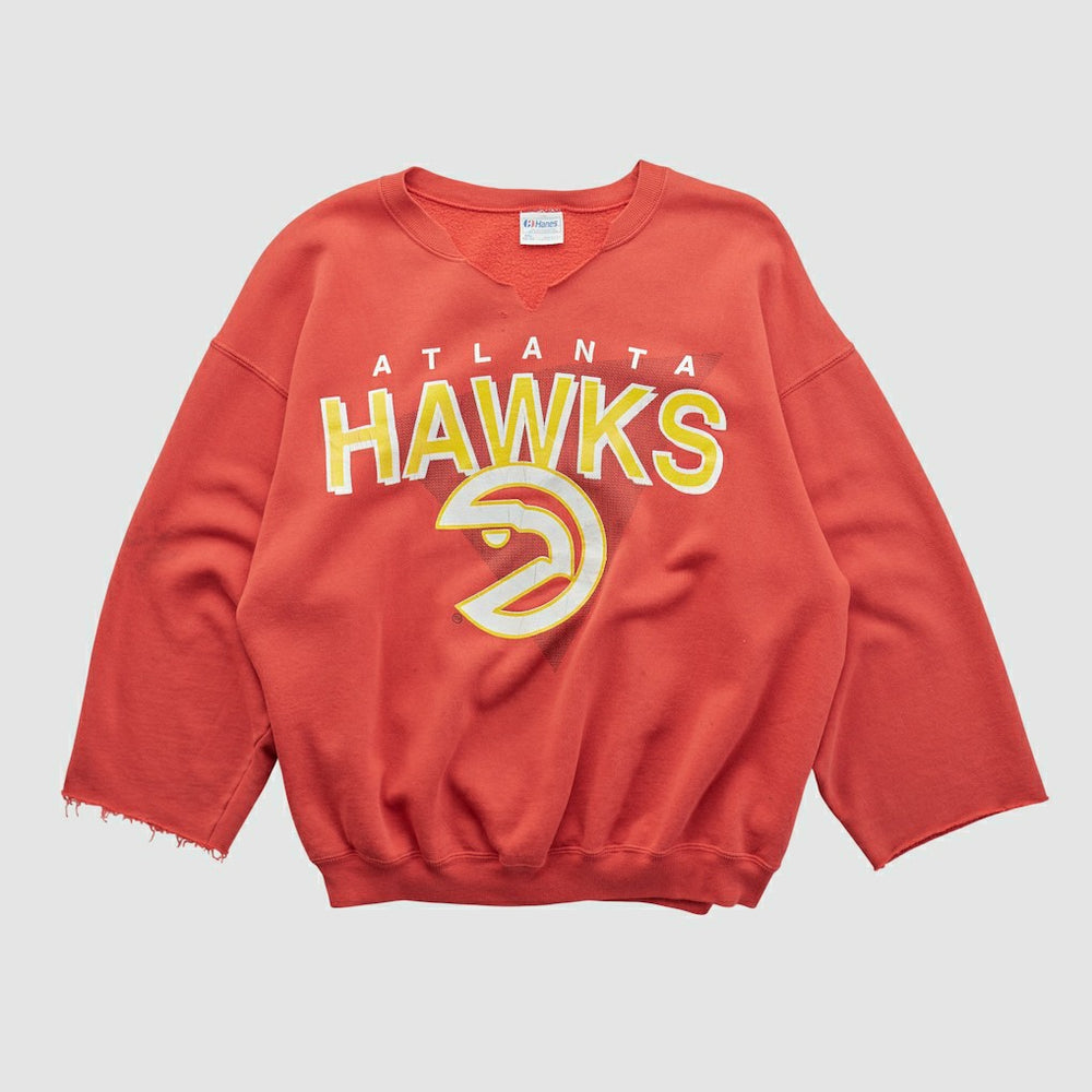 Atlanta Hawks Hanes 90s Pullover Sweatshirt Red Vintage - Vintage