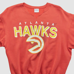 Atlanta Hawks Hanes 90s Pullover Sweatshirt Red Vintage - Vintage