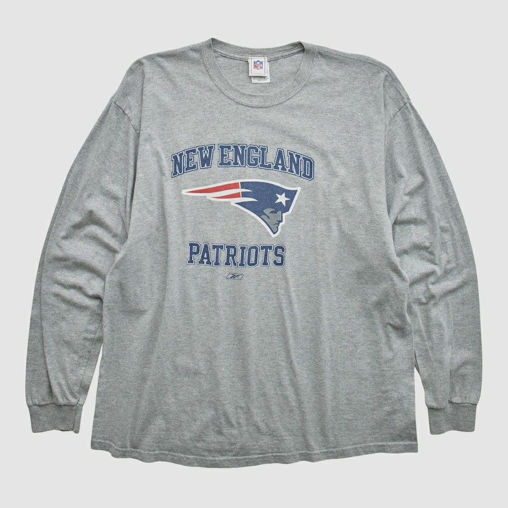 New England Patriots NFL 2000s Long Sleeve T-shirt - Heather Gray T-shirts