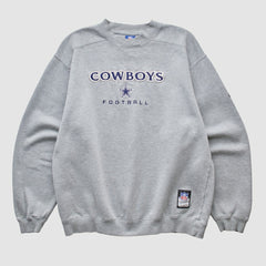 Dallas Cowboys Reebok 2000s Pullover Sweatshirt - Heather Gray Pullover