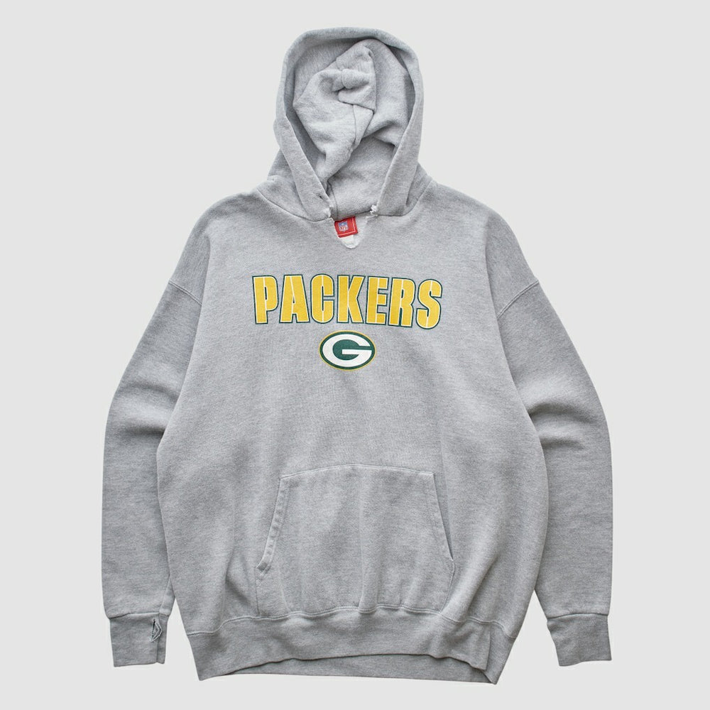 Green Bay Packers NFL 2000s Hooded Pullover Sweatshirt - Heather Gray Pullover