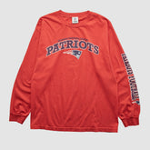 New England Patriots NFL 2010s Long Sleeve T-shirt - Red T-shirts