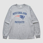 New England Patriots Reebok 2000s Long Sleeve T-shirt - Heather Gray T-shirts