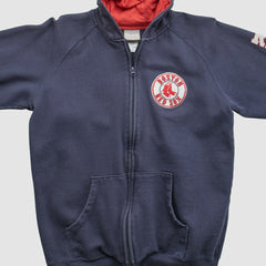 Boston Red Sox Genuine Merchandise 2000s Hooded Full Zip Sweatshirt - Navy - Vintage Sweatshirts