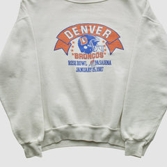 Denver Broncos Signal Sports 1987 Pullover Sweatshirt - White Pullover