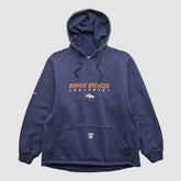 Denver Broncos Reebok 2000s Hooded Pullover Sweatshirt - Navy Pullover