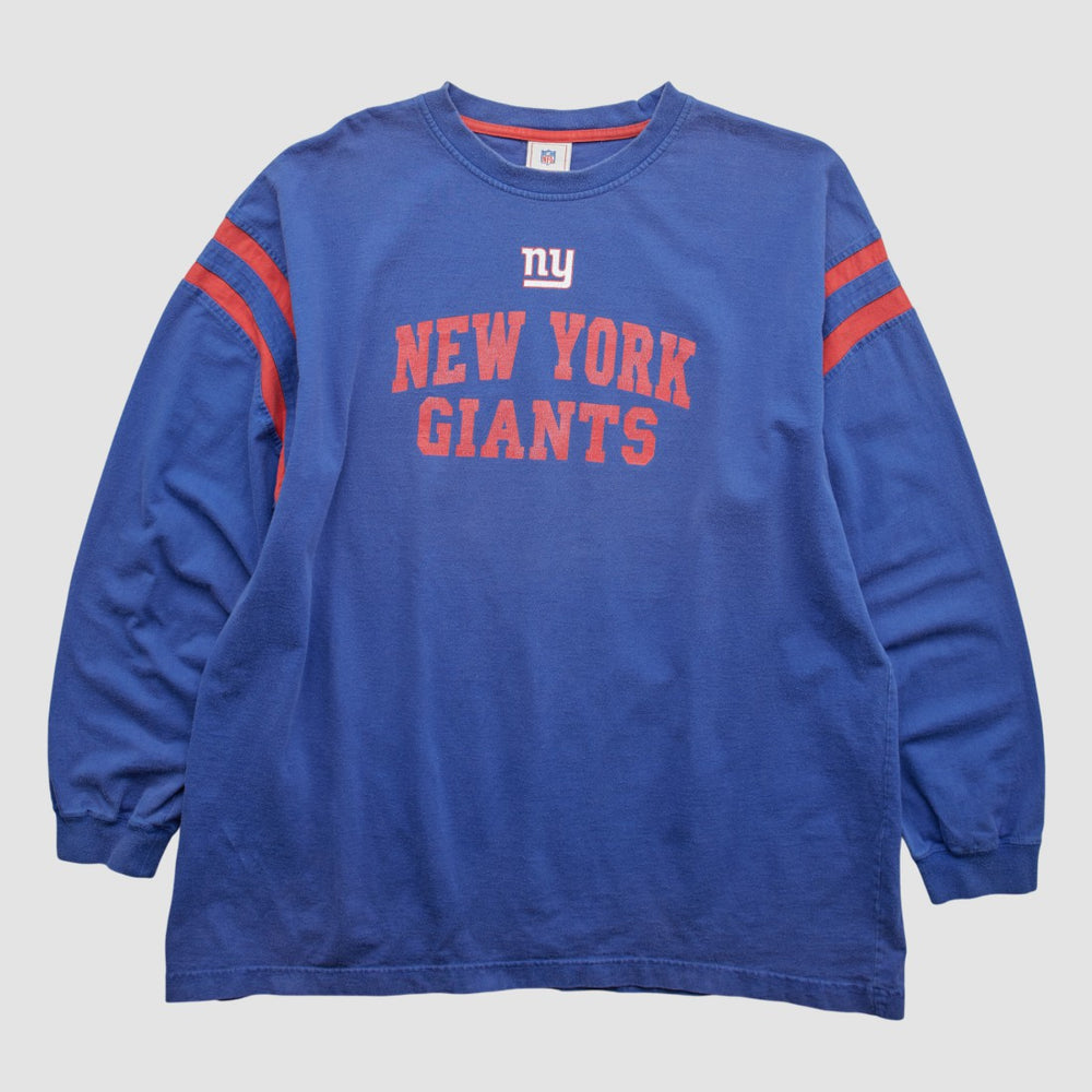 New York Giants NFL 2000s Long Sleeve T-shirt - Blue T-shirts
