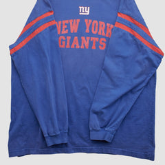 New York Giants NFL 2000s Long Sleeve T-shirt - Blue T-shirts