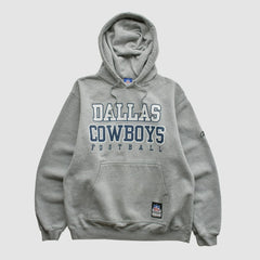 Dallas Cowboys Reebok 2000s Hooded Pullover Sweatshirt - Heather Gray Pullover